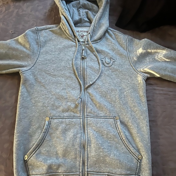 Big T grey true religion zip hoodie - Picture 3 of 3
